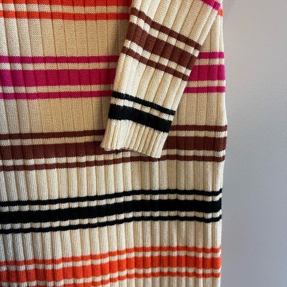 Almost Famous Striped Knit Tank Long Sleeve Midi Dress | SZ S - Picture 5 of 8